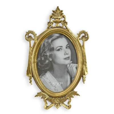 9934602-d goldfarben Bilder-Rahmen Jugend-Stil Resin oval 18x29cm