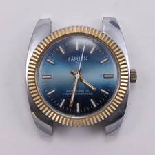 Vintage Hamlin Wind-Up Men's Watch Pre-Owned Runs (45-34)