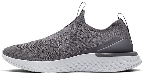Nike Epic React Flyknit Gunsmoke‎ Gray Running Shoes AQ0067-010 2018 Mens 11 US Nike Running Shoe Epic React Flyknit - Wolf Grey/White/Pure  main image 4