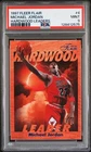 128412575 Michael Jordan 1997 Fleer #4 Flair Hardwood Leaders PSA 9