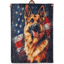 German Shepherd Theme Blanket Gifts for Women Girls, Soft Warm Lightweight Fl...