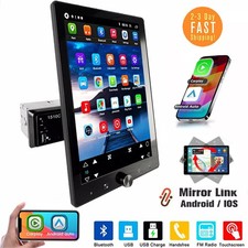 10 inch Wireless Car Stereo Radio Rotatable 1 DIN Apple CarPlay Android Auto FM