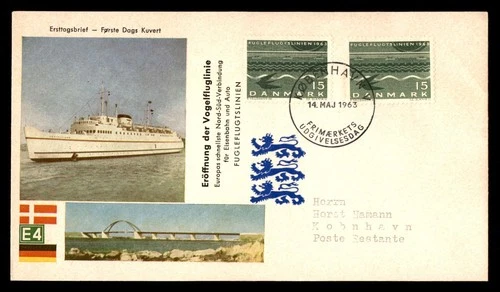 Mayfairstamps Denmark FDC 1963 dual ship First Day Cover aax_42713