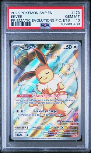 2025 POKEMON SVP EN-SV BLACK STAR PROMO #173 EEVEE PSA 10