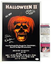 Dick Warlock & Adam Gunn signed 12x18 Poster Michael Myers Halloween II