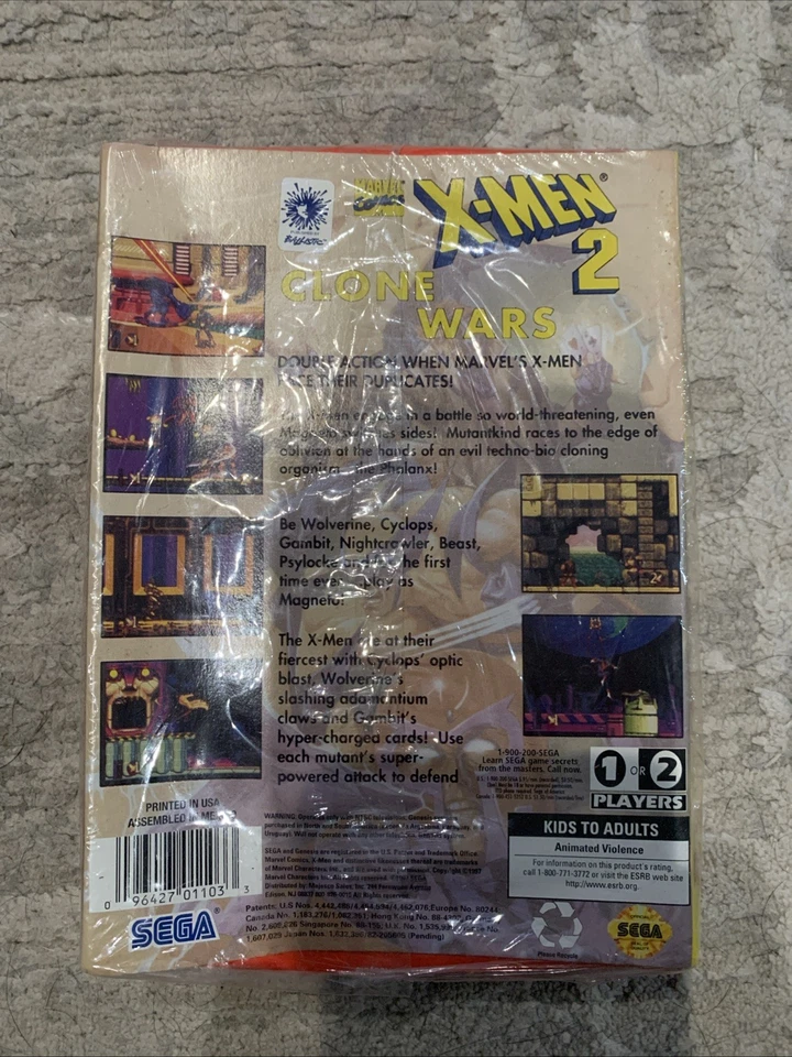 NEW - X-Men 2: Clone Wars Sega Genesis, 1995 BRAND NEW SEALED - Image 2 of 2