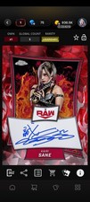Topps WWE Slam DIGITAL Kairi Sane 5cc Chrome Sapphire Limited Edition Red Sig