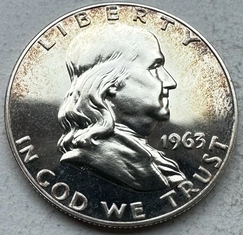 1963 Proof Franklin Half Dollar 90% Silver-INV#8428