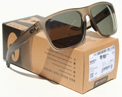 COSTA DEL MAR Spearo XL 580G POLARIZED Sunglasses Matte Brown Smoke/Gray 580 NEW