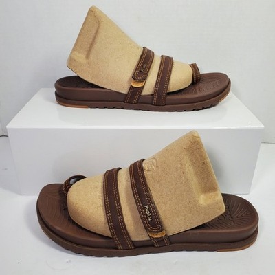KuaiLu Womens Slides Sandals Flip Flops Arch Support Sz 11 Brown 