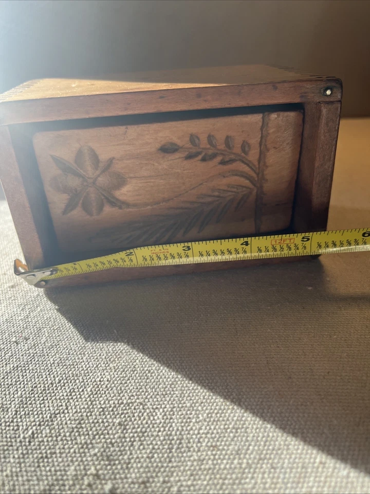 Prensa de estampillas molde mantequilla madera antigua vintage Foto 2 de 4