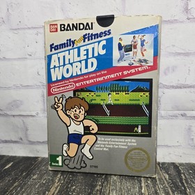 Athletic World Family Fun Fitness NES Rare Variant Rough Box Tested 