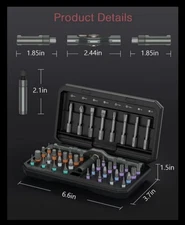 42in1 Magnetic Screwdriver Set, DIY Ratchet Screwdriver Set Multi Bit Magneti&*