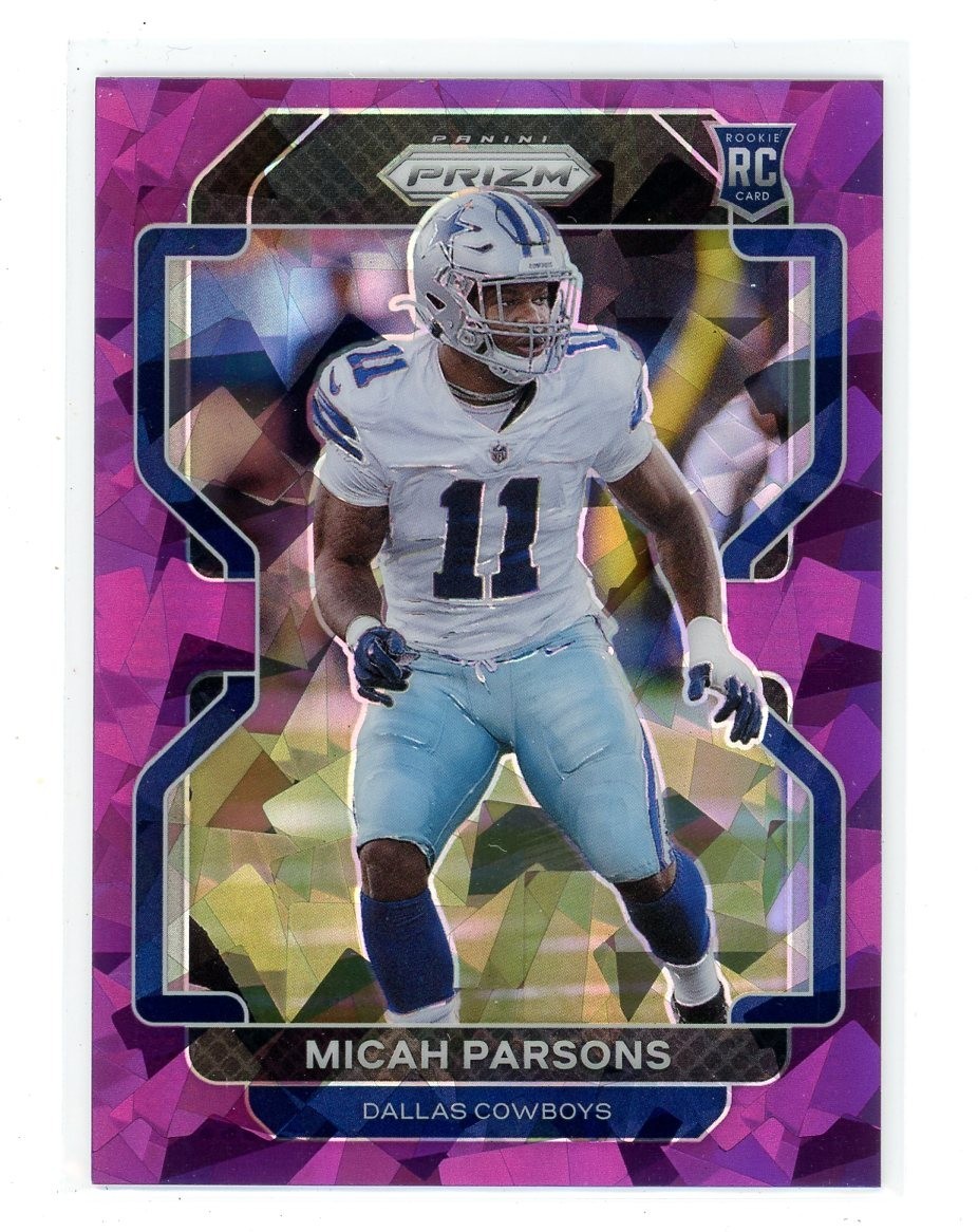 2021 Panini Prizm Purple Ice Prizm #382 Micah Parsons RC /225