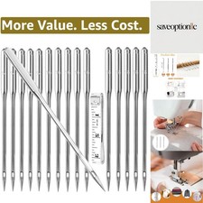 90 Pcs Sewing Machine Needles Universal Sizes 90/14 100/16 110/18 Heavy Duty ...