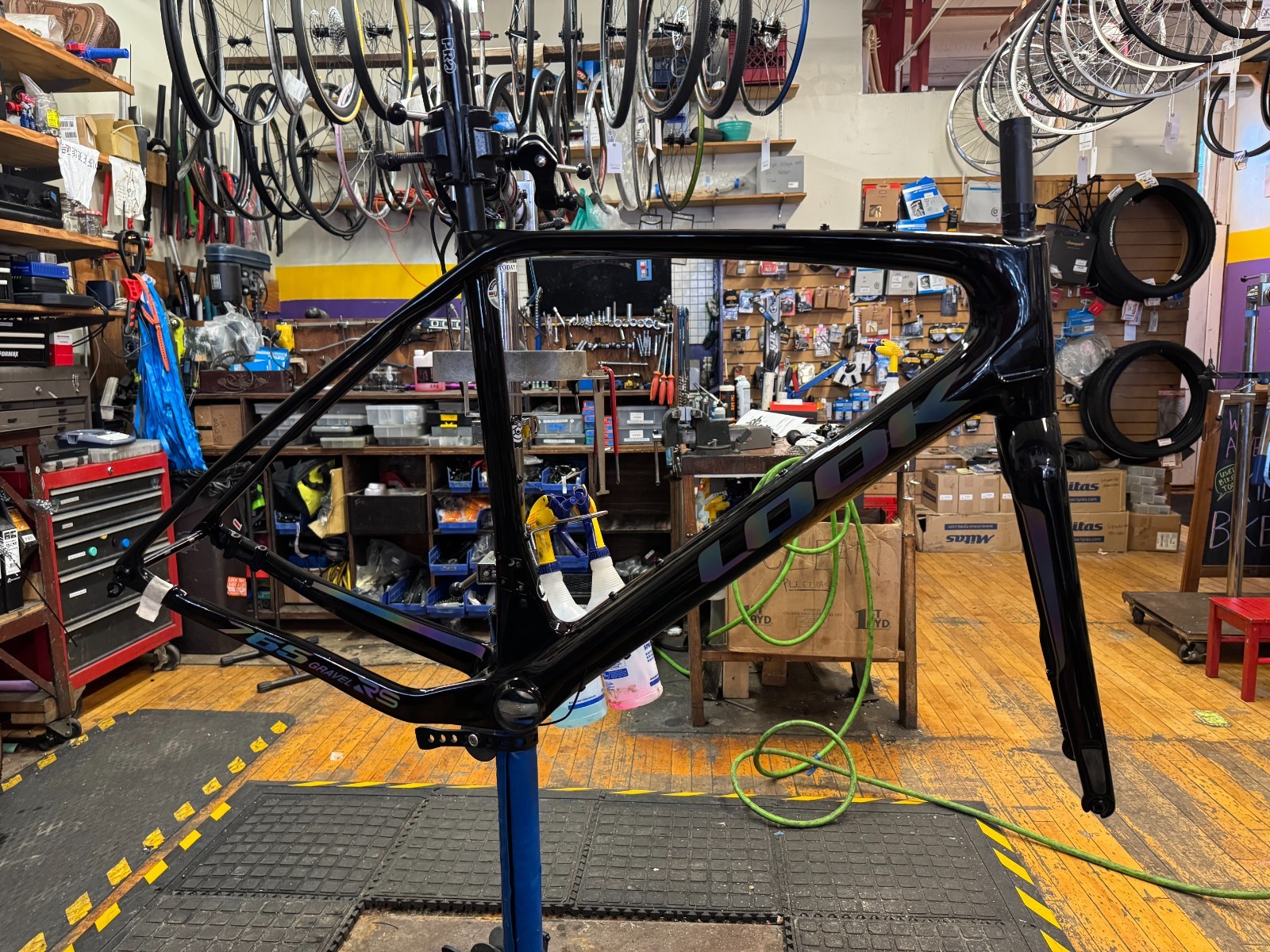 Look 765 Gravel RS Disc Frameset, Medium, Chromatic Petrol