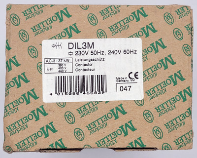 Moeller Schütz DIL3M  37KW  230V 50Hz / 240V 60Hz  NEU/OVP
