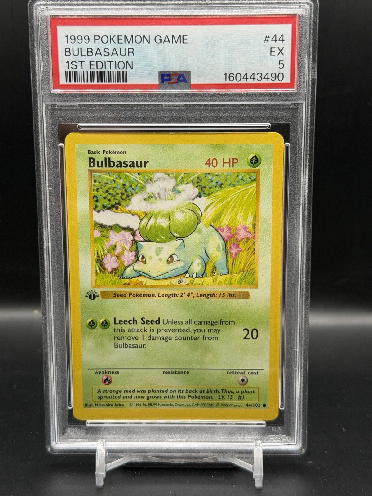 1999 bulbasaur pokemon card Pokemon TCG BULBASAUR - 44/102 - Base Set - 1999