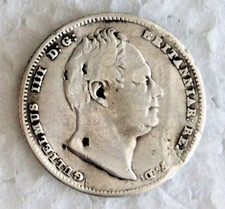 1834 King William IV .925 Silver Sixpence. Coin