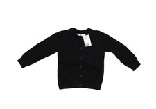 H M Sweater Youth Boys Girls 5-6Y Black Knit Cardigan Crewneck Cotton NWT