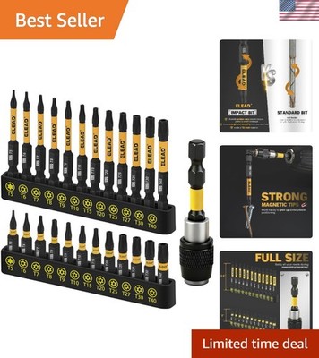 Versatile 25-Piece Torx Bits Set with Magnetic Extension for Home Improvement