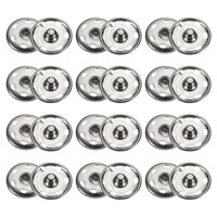 50Er Set DruckknöPfe Zum AufnäHen 21Mm Metall DruckknöPfe, Silber