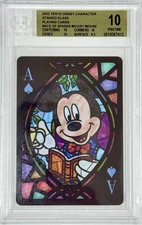 2022 Tenyo Disney Stained Glass Ace of Spades Mickey Mouse BGS 10 PRISTINE