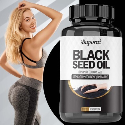Black Seed Oil Capsules - Natural Ingredient, Gluten-free, Vegan