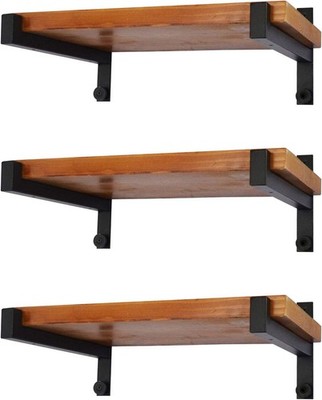 12 Inch Heavy Duty Industrial Metal Shelf Brackets - 6 Pcs Wall Mounted Supports
