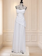 WG010 Size 14 White Strapless Sweetheart Corset A-Line Wedding Gown
