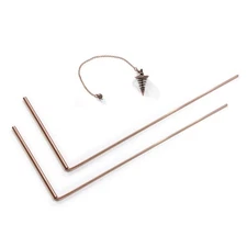 99.9% Pure Copper Dowsing Rods Kit- 2PCS 11.8 * 5.12 Inch Divining Rods+ Pend...