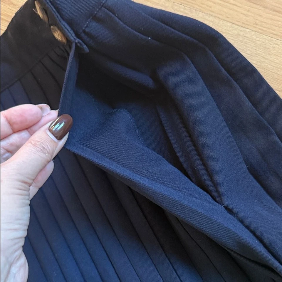 Falda midi plisada vintage Jones New York 100 % lana talla 4P pequeña hecha en EE. UU. Foto 4 de 4