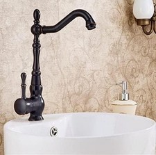 Polished Brass Swivel Kitchen Sink Faucet 360 Degree Rotating Water Tap