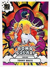 Tommy White 2025 Panini Donruss Baseball Bomb Squad 9/15 Purple Laser Rookie