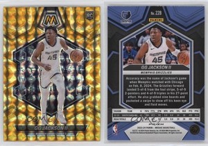 2023-24 Panini Mosaic Rookies Reactive Yellow Prizm GG Jackson II #228 Rookie RC