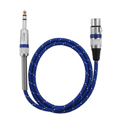6.35mm 1/4in Male To 3-Pin XLR Female Mic Stereo Cable Cord 1m / 3.28f Fit