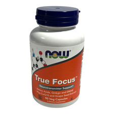 Now Foods True Focus 90 Veg Capsules - EX 07/27