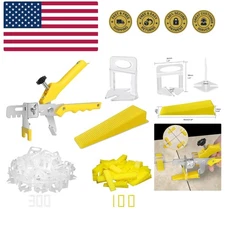 Tile Leveling System with Tile Plier - 300-Piece Tile Spacers Clips and 100-P...