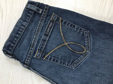 Vintage Y2K Calvin Klein Bootcut Jeans Women 10 Blue Flare Cotton Blend Low Rise