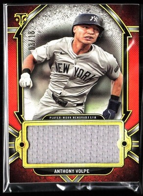 2024 Topps Triple Threads - Single Jumbo Relics Anthony Volpe #SJR-AVO Amber /18