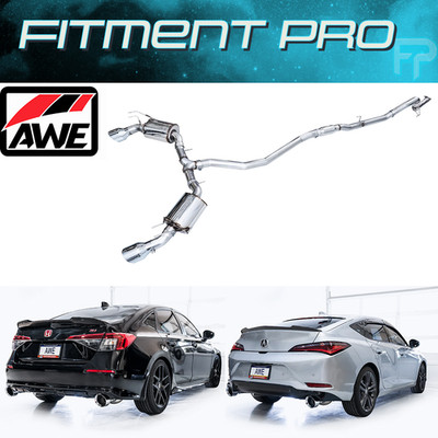AWE 3015-32331 Touring Catback Exhaust For 22-26 FE1 Civic Si/DE4 Acura Integra