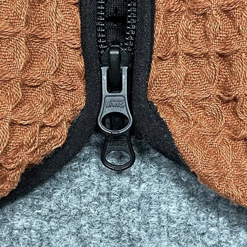 Vans Jacket Mens XL Rust Orange Waffle Full Zip Mesh Lined Skate Streetwear NEW image 6
