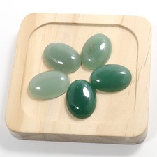 10pcs 18x25mm Natural Green Aventurine Stone Oval CAB CABOCHON DIY No Holes