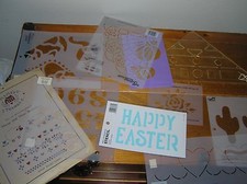 Lot of Simply Quilting Stencils by Plaid Rose HEARTS Pumpkin NUMBERS Cactus   