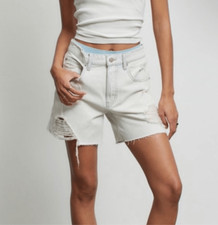 NWT BDG Urban Outfitters Distressed Denim jean Shorts 25 Light Blue Cut Off High