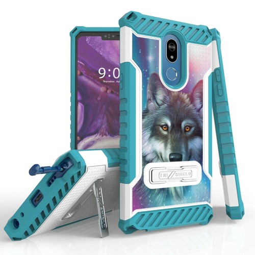 Funda antichoque de grado militar con soporte híbrido de doble capa para LG Stylo 5 - Imagen 19 de 19