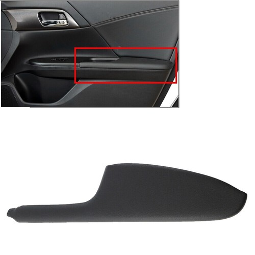 Black Leather PU Center Console Armrest Cover Trim For Cadillac CT5 2020-2021