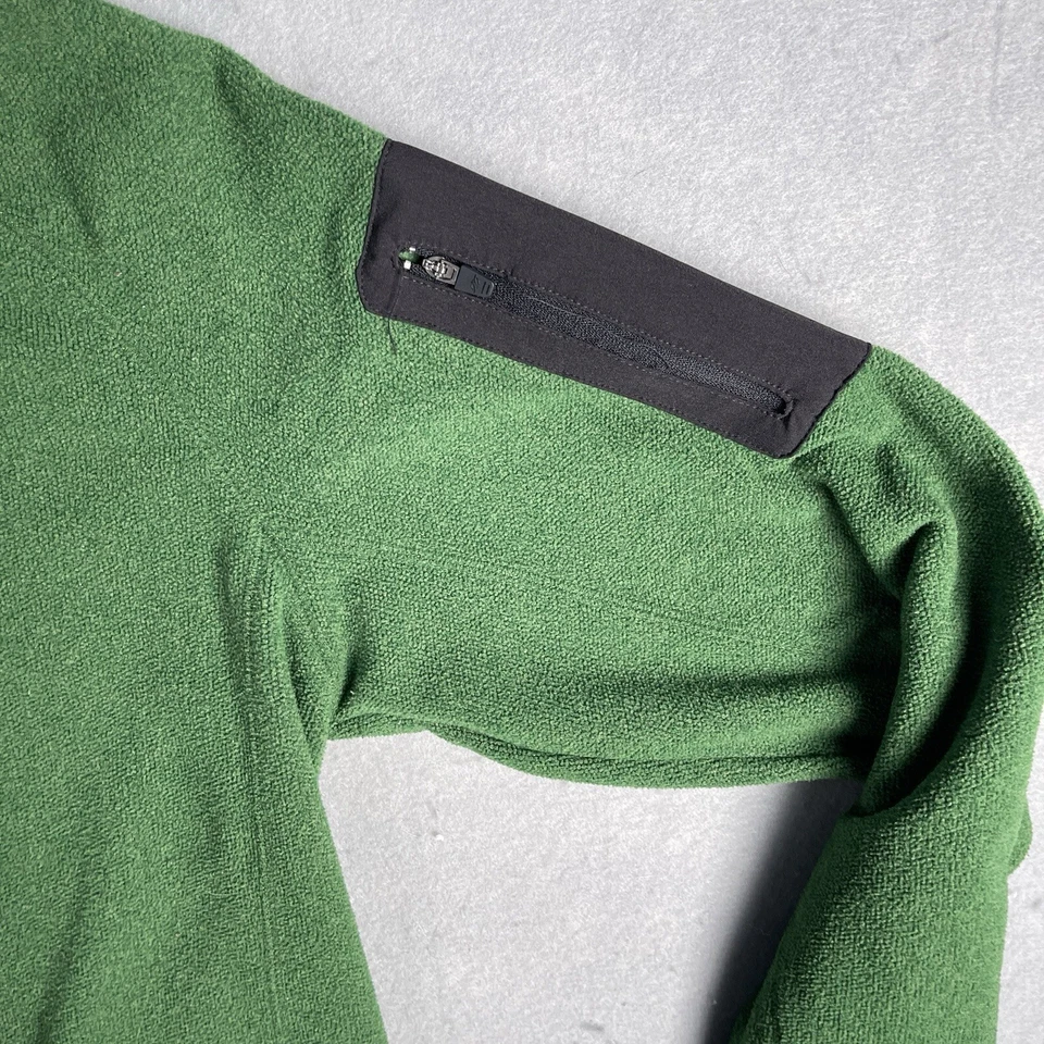 Pullover informal Nordic Track cuello redondo polar suéter hombre medio verde manga larga Foto 2 de 4