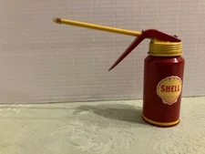 SHELL Trigger Pump OIL CAN Gasoline Station Gas Garage Motor Decal works Chevron