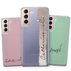 PERSONALIZED NAME Rose Gold Floral Soft Gel Phone Case For SAMSUNG S23 S22 A73